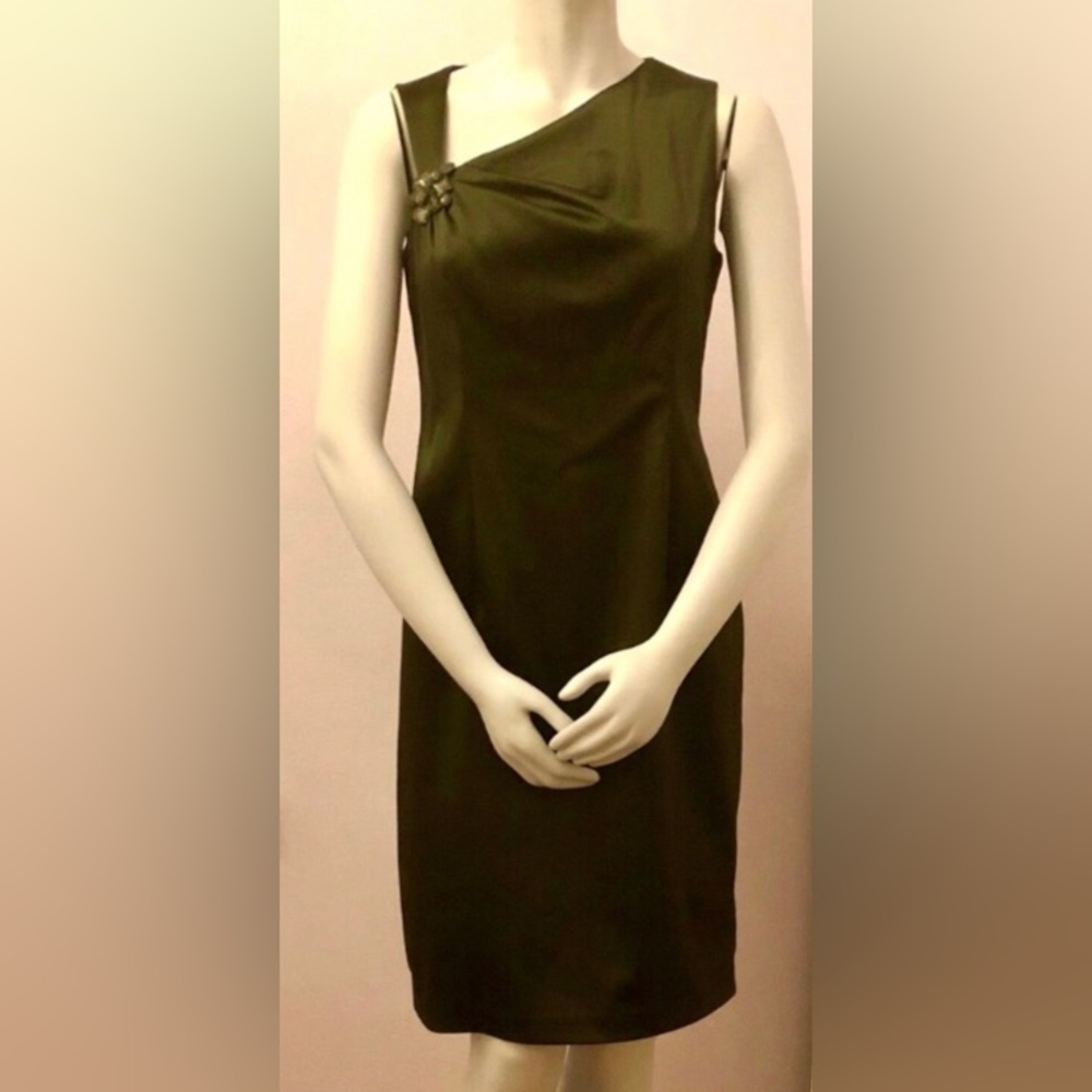 Ellen Tracy Olive Green Dress